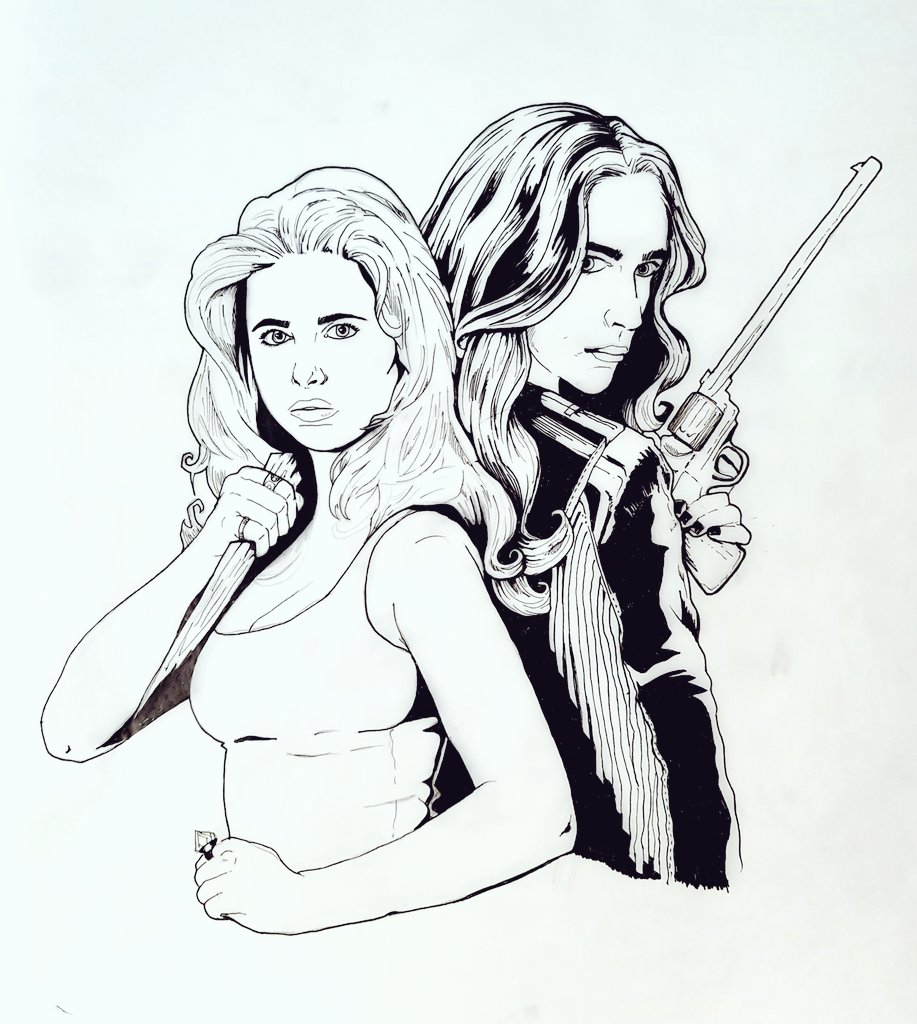 RavenofLondon's tweet photo. Bit of stress relief in the form of two of my favs! #Buffy #Earpers #wynonnaearp #buffyearpers https://t.co/x3eoJG8GVB