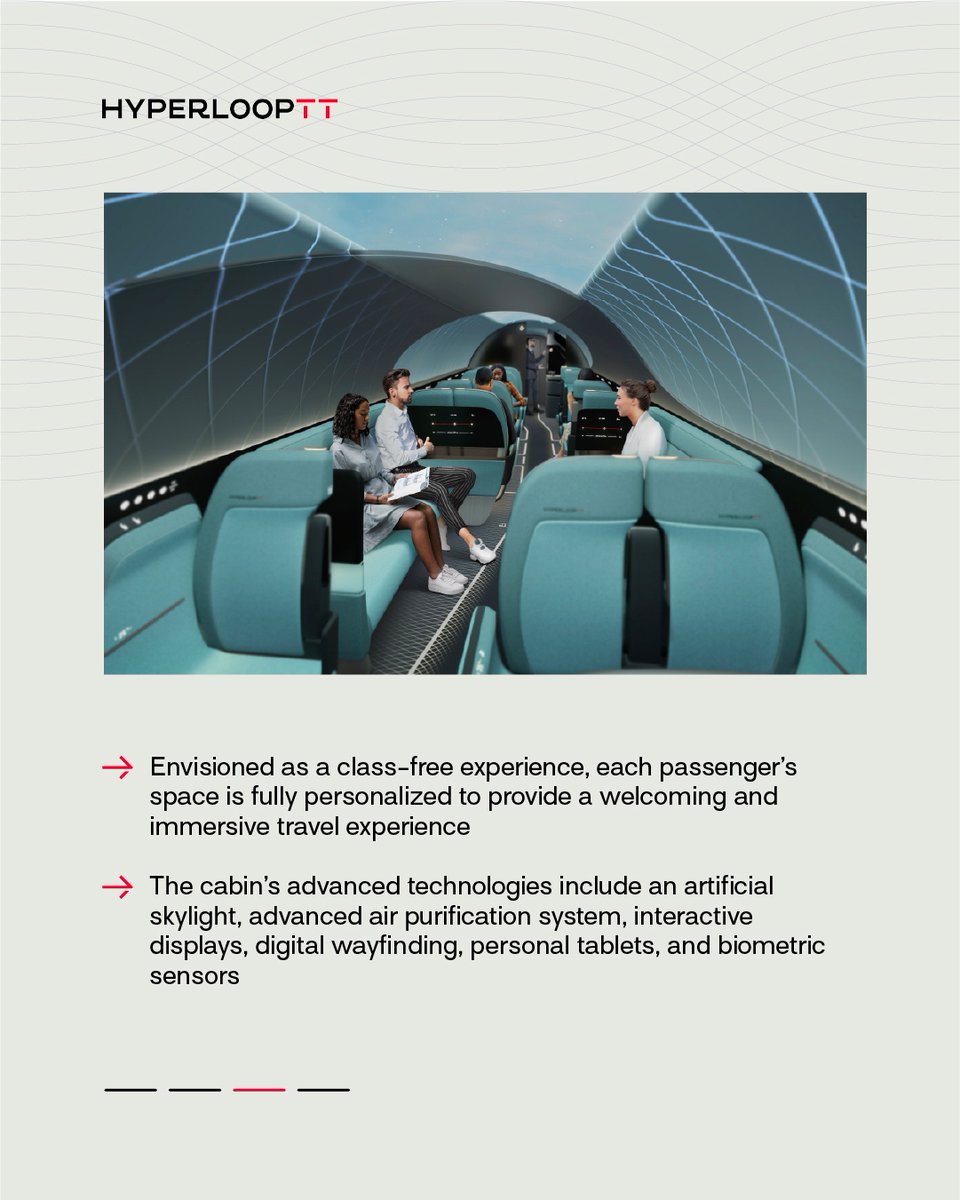 hyperlooptt's tweet image. HyperloopTT unveils the fully realized hyperloop cabin designed as a class-free and personalized environment with a focus on safety, comfort, and seamless technology integration.
#hyperlooptt #transportation #tech #techlover #innovation #sustainabletourism