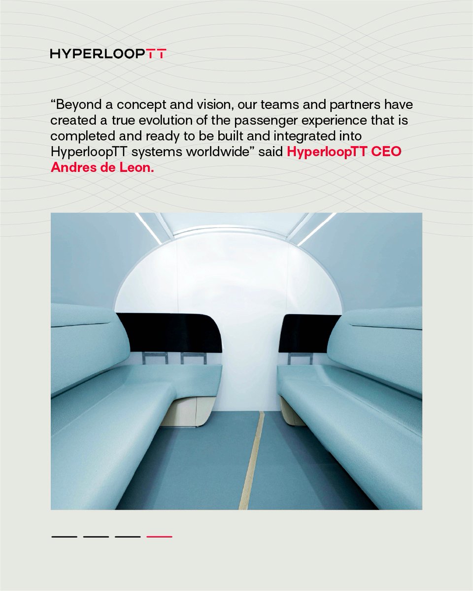 hyperlooptt's tweet image. HyperloopTT unveils the fully realized hyperloop cabin designed as a class-free and personalized environment with a focus on safety, comfort, and seamless technology integration.
#hyperlooptt #transportation #tech #techlover #innovation #sustainabletourism