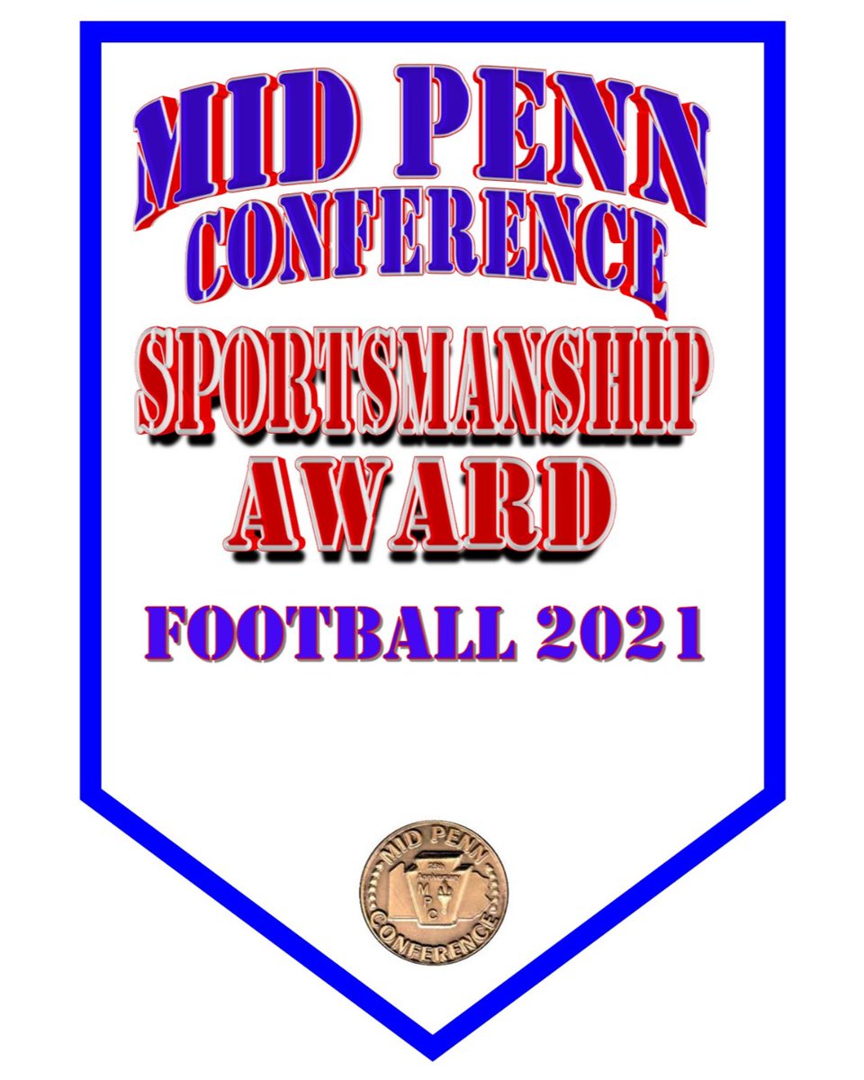 Congratulations to the Bulldog Football Team as they were recognized by the Mid Penn Conference with the 2021 Sportsmanship Award for the second year in a row!  #EverAlwaysStrong