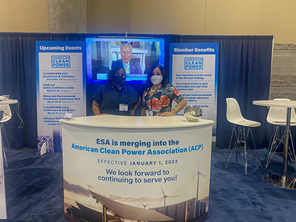 CleanPwrEvents's tweet photo. Are you attending #ESACon21 in Phoenix this week?
We are! Stop by Booth #512 to say "hi!"
Be sure to also add the closing keynote session to your calendar for Friday, because @USCleanPower CEO @hrzichal will be speaking. #TheStorageDecade @storage_ESA https://t.co/lhu2c1gXyx