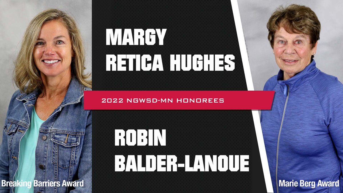 Congrats to <a href="/SAINTBENEDICTXC/">CSB Cross Country</a> and <a href="/CSBTF/">CSB Track and Field</a> coach Robin Balder-Lanoue and longtime CSB/SJU physical education chair/CSB athletics supporter Margy Retica Hughes on their honors for the 2022 National Girls &amp; Women in Sport Day - MN celebration! #BennieNation bit.ly/3EdsLBa