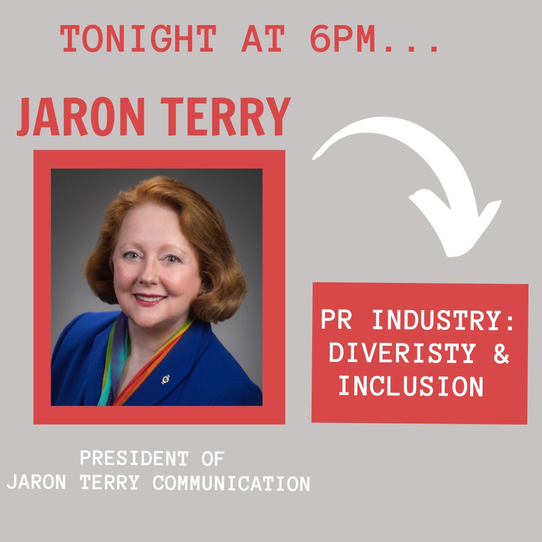 🗣🚨MEETING ALERT🚨🗣

Join us TONIGHT (12/1) at 6 p.m. in Enarson 311 to hear Jaron Terry talk about DEI in the industry! Hope to see you there! 🤩

#prssa #diversityandinclusion