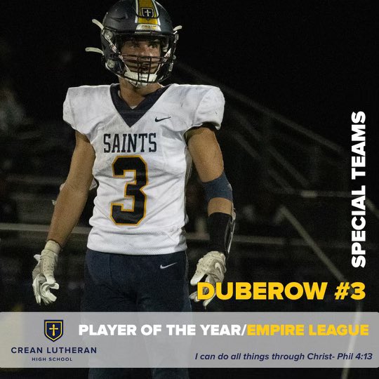 Crean Lutheran Football tweet media