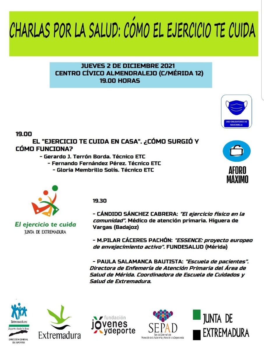 Escuela de Cuidados y Salud de Extremadura tweet media