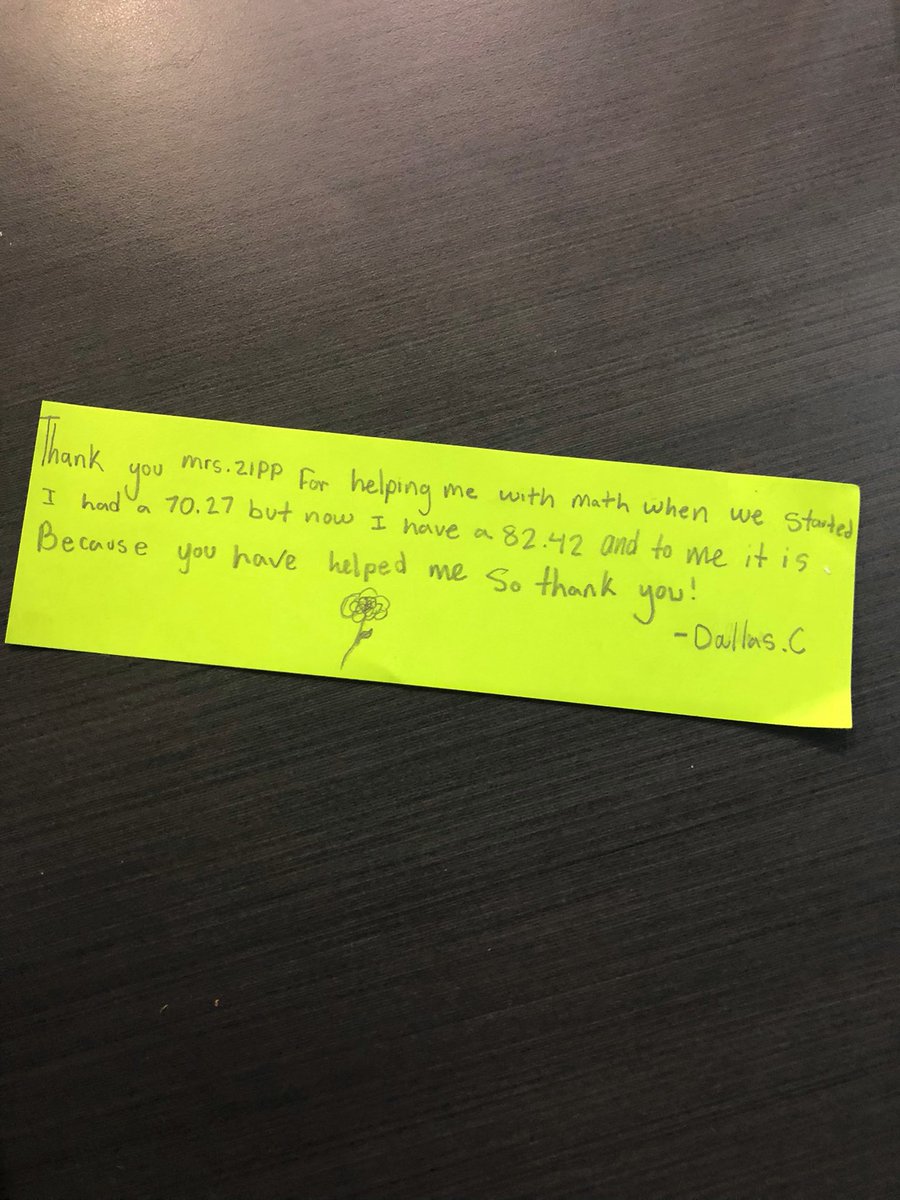Found this on my desk at the end of Pack. Made my day! #onekidatatime #differencemakers @PackPrincipal