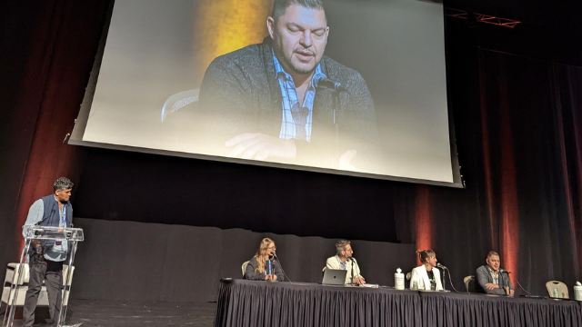 Labstat_Int's tweet image. Here’s yesterday’s view of @jsalmas1 doing big things, on the big stage, while on the big screen. You did an awesome job! Thank you for representing our great organization so well! Also, a much deserved shoutout to #growup21 for giving us the opportunity to participate!