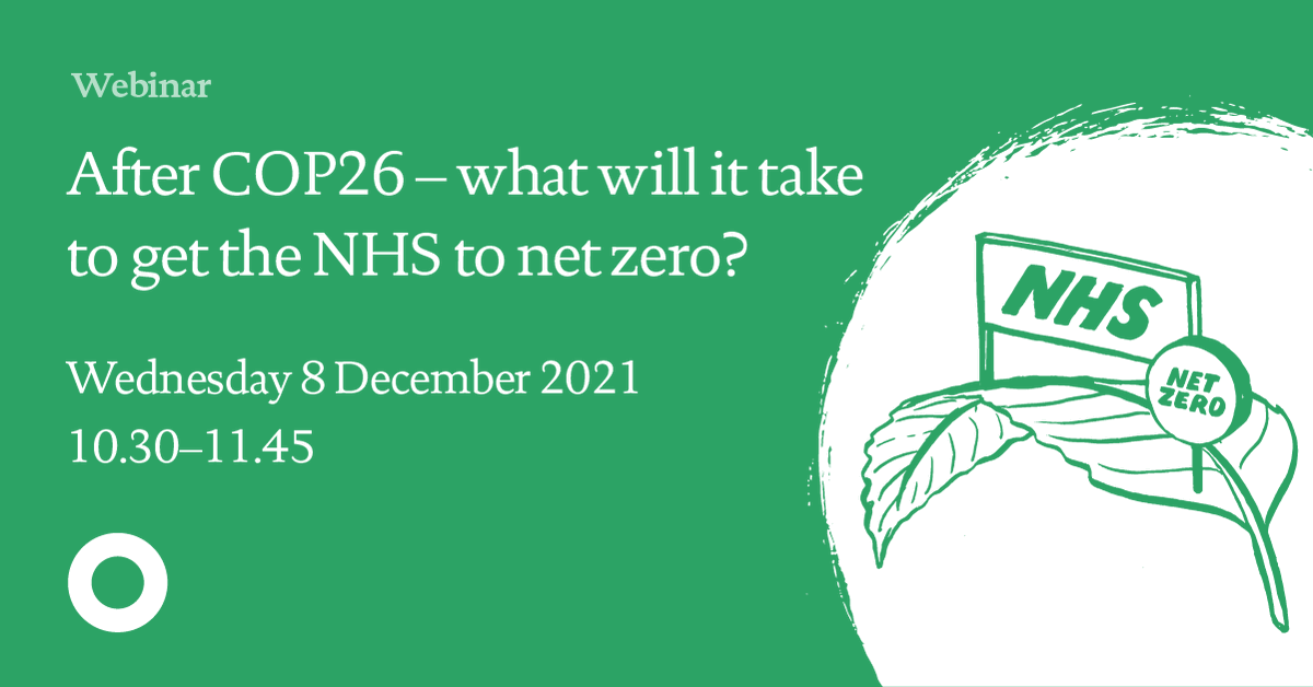 HealthFdn's tweet photo. One week to go until #THFNetZeroNHS webinar, exploring how the NHS can achieve net zero β from an international, national and local perspective β in the context of the #COP26 summit.
Register now for free, and watch on-demand after.
https://t.co/RvJlFq6zCB https://t.co/WLEL28zC1S