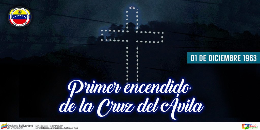 MijpVzla's tweet photo. 🗓️El 1 de diciembre de 1963, fue encendida por primera vez la Cruz del Ávila, la cual era reflejada desde el Hotel Humbolt, al dejar descubiertas algunas ventanas con las luces encendidas de las habitaciones ubicadas del piso 1 al 14, reproduciendo la imagen de una cruz. https://t.co/5a9EjhliDn