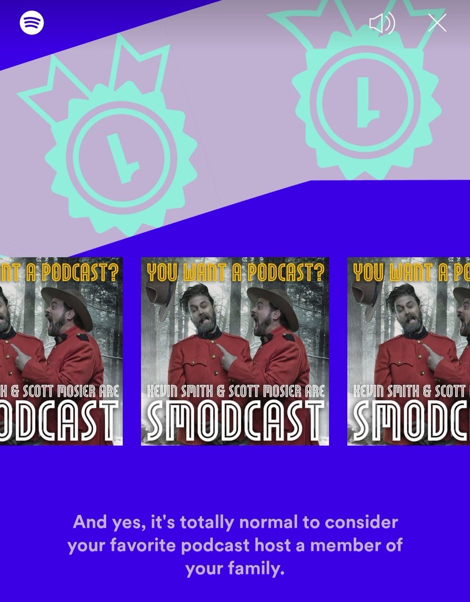 So <a href="/ThatKevinSmith/">KevinSmith</a>, when are you coming back to Brantford for family dinner? #SpotifyWrapped