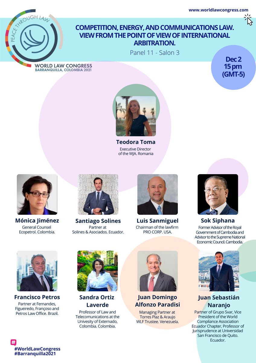 Mañana 2 de diciembre nuestro socio, <a href="/jalfonzoparadis/">Juan Domingo Alfonzo</a> , participará en el World Law Congress Colombia 2021 en el panel: “DERECHO DE LA COMPETENCIA Y ENERGÍA. VISIÓN DESDE EL PUNTO DE VISTA DE LOS ARBITRAJES INTERNACIONALES” organizado por <a href="/WorldLawFound/">World Law Foundation</a> 

worldlawcongress.com