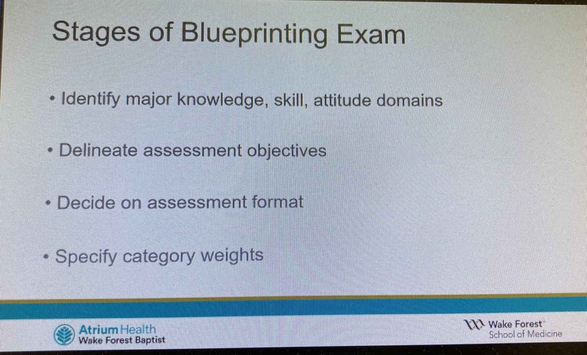 WFeducators's tweet photo. The #HPEI is learning from Dr Kim Askew as a part of this quarter’s Education Grand Rounds on “Making Sense of Assessment” about the role of Bloom’s taxonomy in generating learning objectives and aligning with learning outcomes. This schema helps us blueprint an exam. https://t.co/VCGcmNlMPq