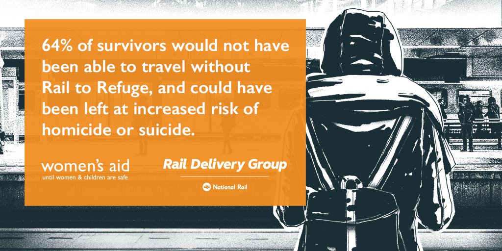 NetworkRailEDB's tweet photo. Anyone can be affected by domestic abuse. #RailToRefuge provides free train travel to a safe refuge for those fleeing abuse. Retweet now to let people know there is a way out. 

https://t.co/zHMCTevJVh https://t.co/5BumTWLngJ