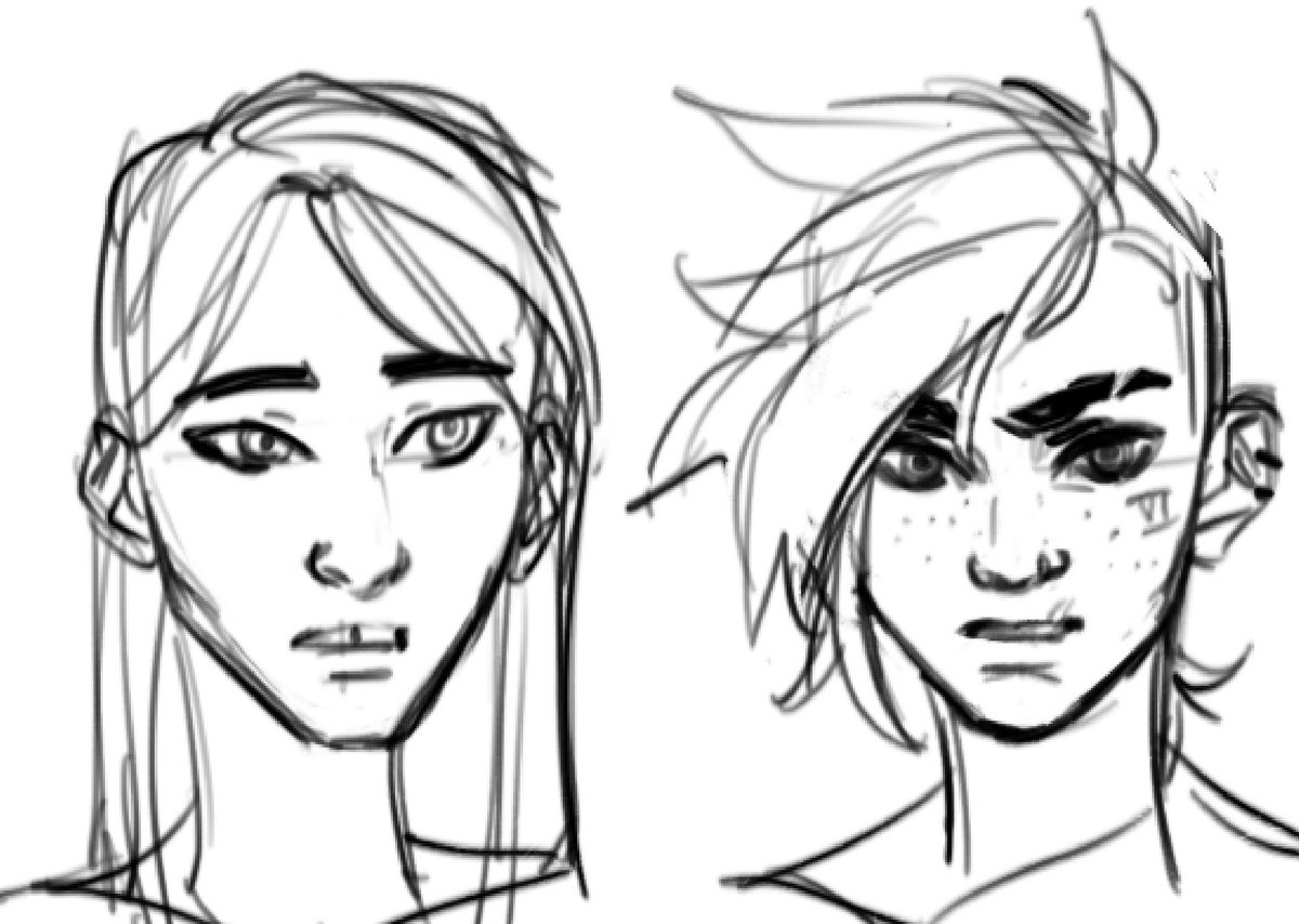 Its taken me sketching just their faces specifically over and over so i can grasp their likeness and i think i got it 