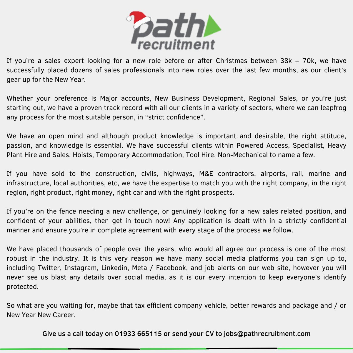 Path4Jobs's tweet photo. We are currently recruiting for a brand new Sales opportunity! 📲

If this role is of interest to you contact Rachel Simpson for more information or follow the link below to apply today!

https://t.co/fr6Wq3fnGY

#salesopportunity #constructionindustry #poweredaccess #planthire https://t.co/Zyn2zgUnFB