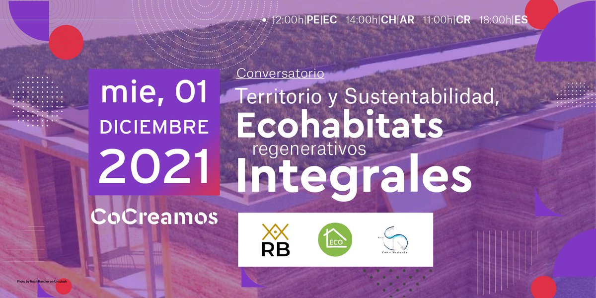 cocreamosfest's tweet photo. Estamos comenzando el conversatorio sobre BioConstrucción, Territorio y Sustentabilidad, Ecohabitats regenerativos integrales... pueden sumarse a la sala ZOOM a través del siguiente enlace: https://t.co/SWkJX8Cy21 https://t.co/hlbMbN8A7U