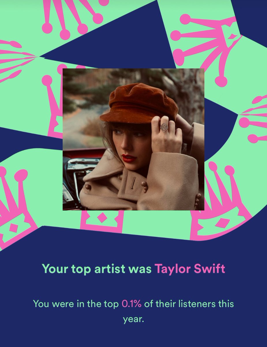 Adding this to my (short) list of accomplishments: Top 0.1% of Taylor Swift listeners.
