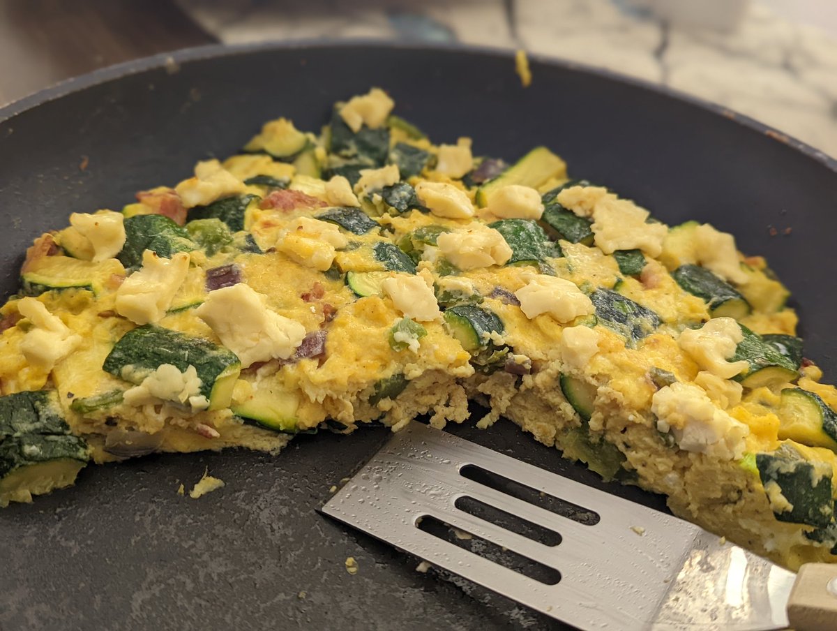 kverberk's tweet photo. Hakuna Frittata 🥚 great recipe Chef John @foodwishes 🙂 Thank the farmer for me! That zucchini tip was a game changer 👍 https://t.co/65Cg8JV7Yx