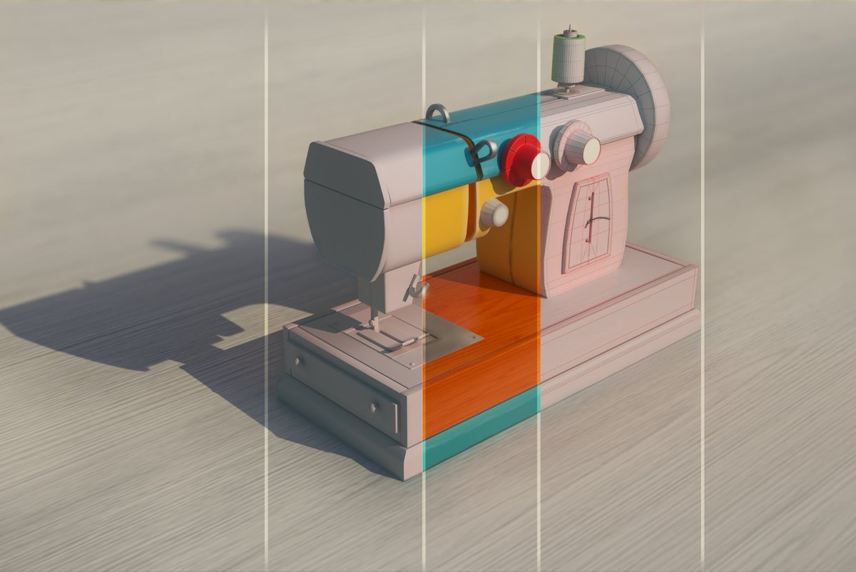 SafaRgaieg's tweet photo. Hi my friends !
#anotherchallenge #3d #sewing #machine
Based on concept by : Marya Yartseva
#3dsmax  #stylized #cartoon #substance #substancepainter #environment #3ddesign #vray #vrayrender #cg_artist #lowopoly #game #animation
i hope you like it https://t.co/LuAGJqaE1E