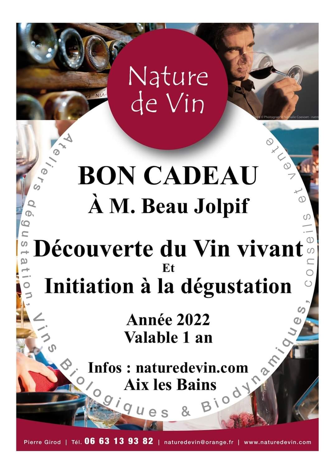 Dégustation de vin bio, nature