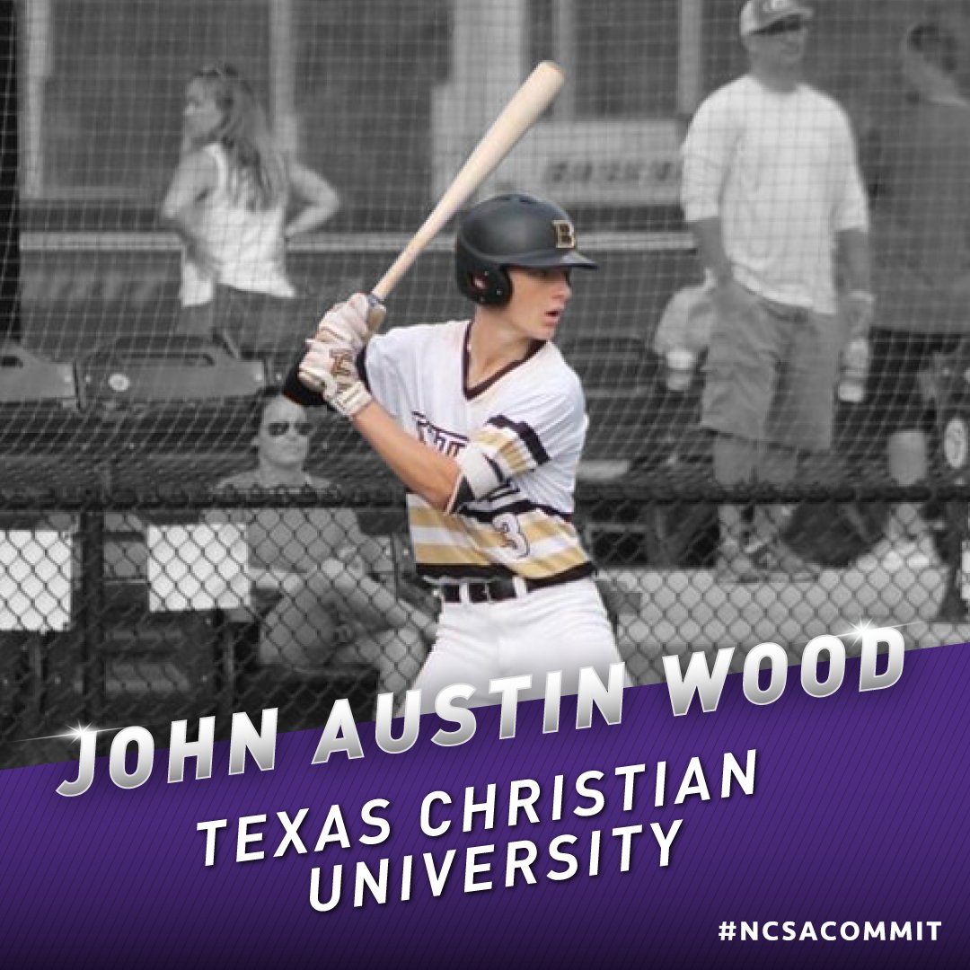 NCSA_Baseball's tweet photo. Congrats to John Austin Wood, a 2025 Catcher from Mississippi, on his commitment to Texas Christian University!

#D1Guy 
#NCSACommit https://t.co/ovoDV2srJH