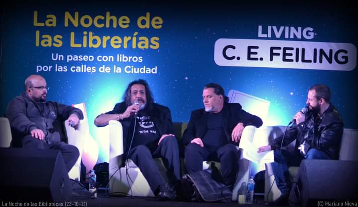 La Noche de las Librerías en Av Corrientes. 23 de octubre de 2021.