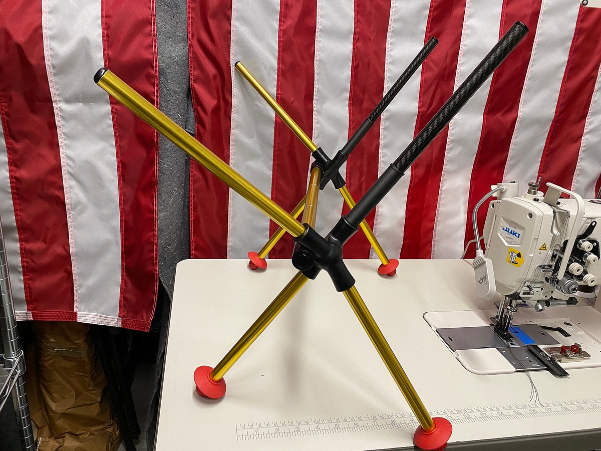 mulibex's tweet photo. Custom build MUHL X trekking pole chair frame with Carbon Fiber Uprights going out today!
->
Sheds 2 oz, and looks awesome AF.
->
Shoutout to Kent R on his Birthday! Boom. 
->
#custombuild #trekchair #muhl #camp #ultralight #campchair #makinggeardomore #mulibex https://t.co/dFbwZMAHfb