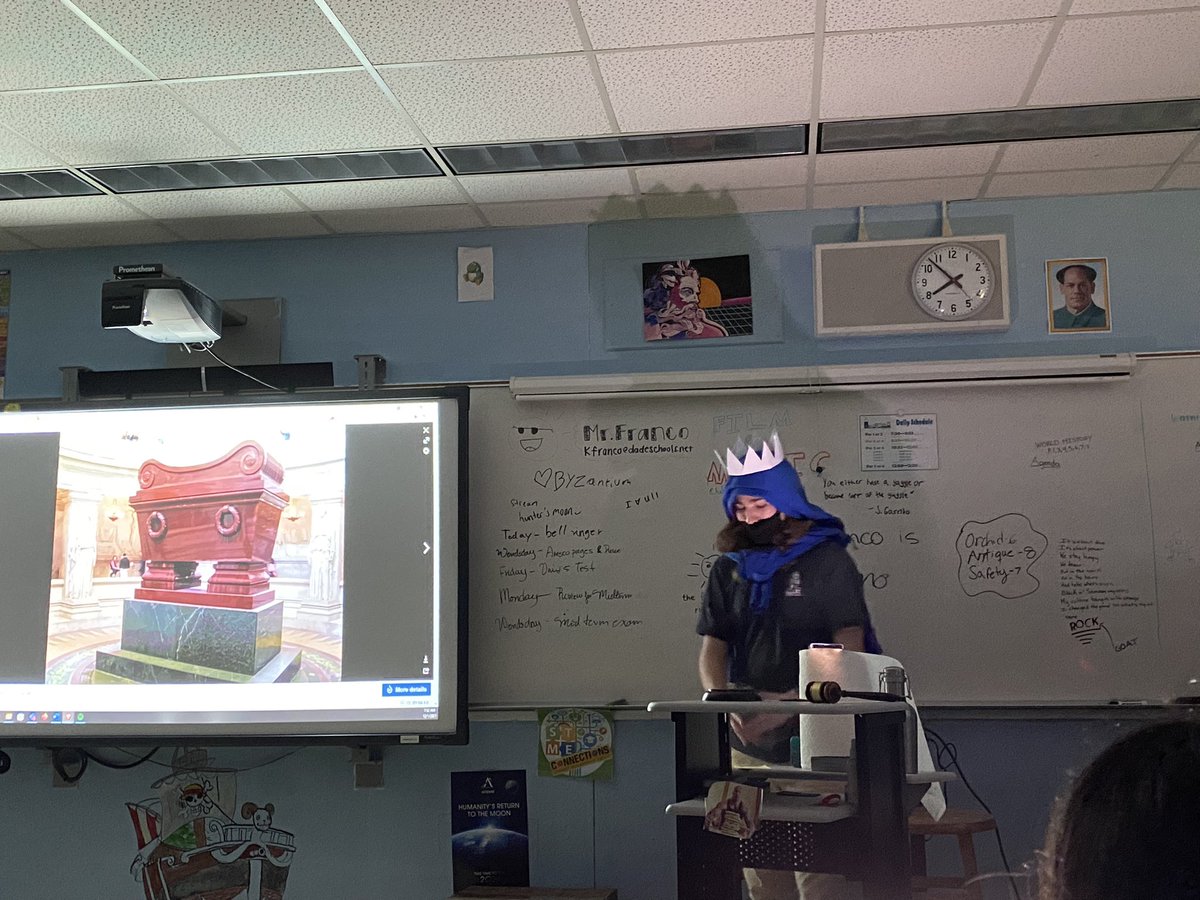 MrFrancosclass1's tweet photo. Today @josemartimast the entire AP euro class banded together to mourn the death of the great Napoleon Bonaparte with some (sometimes) heartfelt words from some of the historical figures who knew him best. https://t.co/PEYDpEwEYr