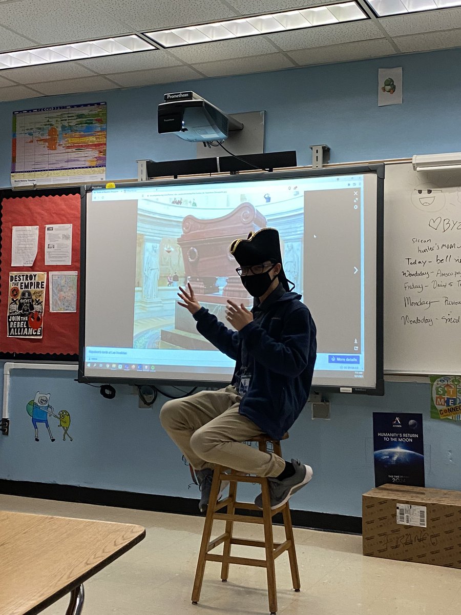 MrFrancosclass1's tweet photo. Today @josemartimast the entire AP euro class banded together to mourn the death of the great Napoleon Bonaparte with some (sometimes) heartfelt words from some of the historical figures who knew him best. https://t.co/PEYDpEwEYr