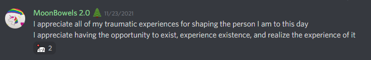 MeditationMind4's tweet photo. Gratitude quote of the day from our Discord community:

"I appreciate all of my traumatic experiences for shaping the person I am to this day
I appreciate having the opportunity to exist, experience existence, and realize the experience of it"

#meditation #mindfulness #community https://t.co/QLRsJVWrwr