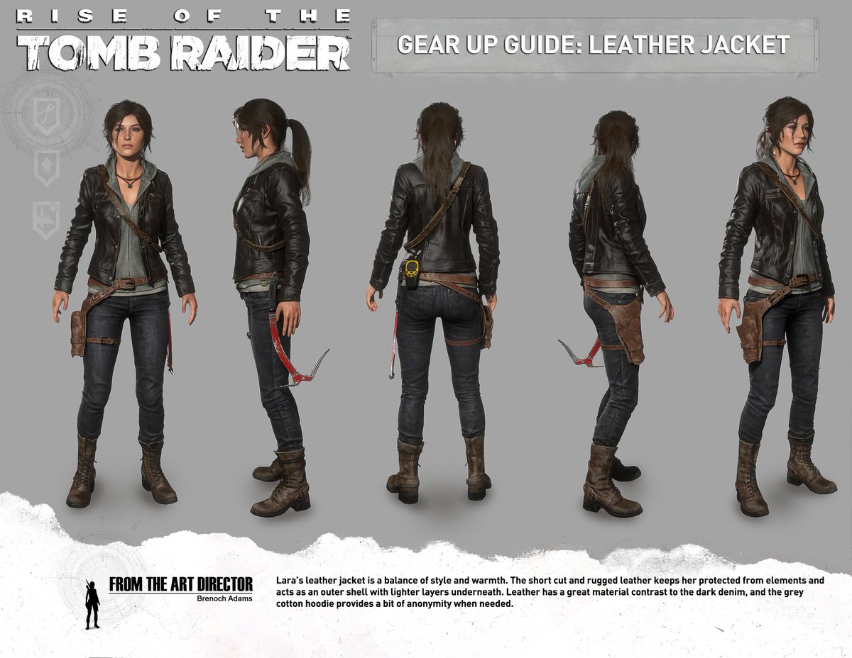 tombraider's tweet photo. Get a closer look at the details on Lara Croft's outfits in Rise of the Tomb Raider from our franchise cosplay guides album on flickr! https://t.co/lDx9Y6HcX6 #TR25 https://t.co/FHxc8aSr8p