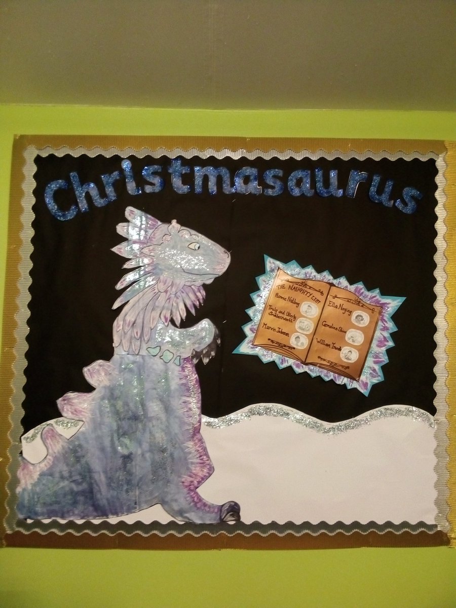 KibTigerClub's tweet photo. We have been reading the christmasauras 😊 https://t.co/KTejMH2zfQ