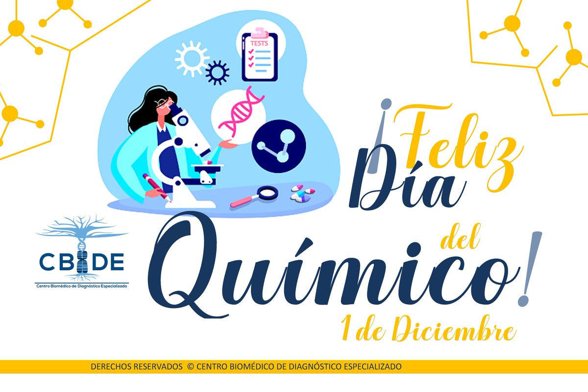 cbide_oaxaca's tweet photo. 📆 1 de Diciembre
👩‍🔬🧪Feliz Día Del Químico👨‍🔬🔬

El personal químico es un eslabón importante en el diagnostico clínico de cada paciente, felicitaciones a todos los colegas del gremio Químico.

#LaboratorioClínico #LabCBDE #CuidamosTuSalud #DíaDelQuímico #Efemerides #Felicidades https://t.co/2BU42mFuOm