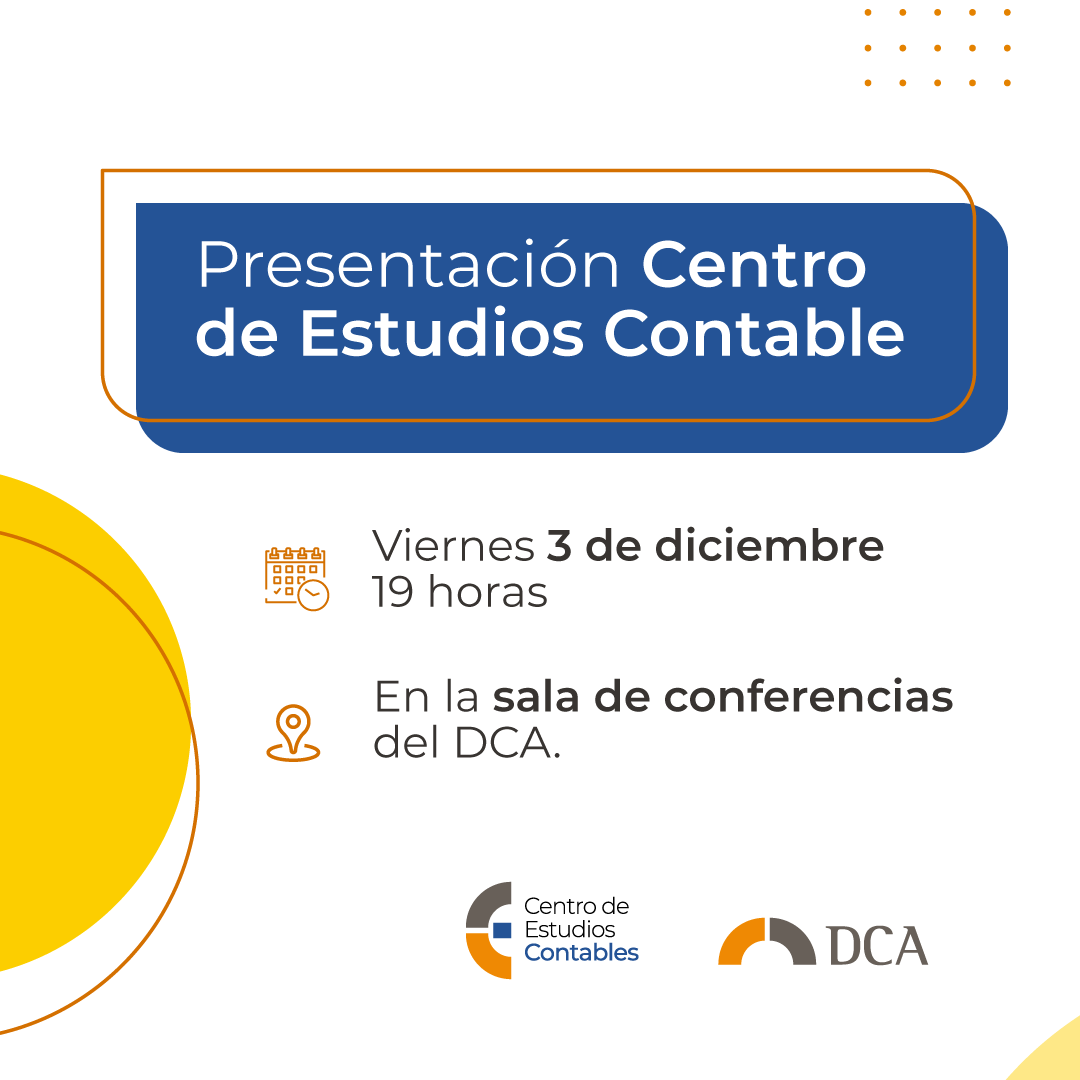 DCA_UNS's tweet photo. Estimada comunidad académica del DCA-UNS 🙌

Nos es grato extender la invitación a participar de la presentación del Centro de Estudios Contables del DCA el próximo 3 de diciembre a las 19, en la sala de conferencias del Departamento 🗓 https://t.co/pUG3VuMYEB