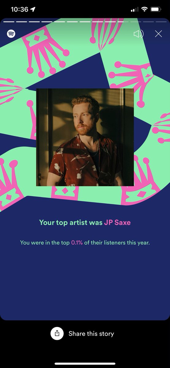 tawnyjo's tweet photo. Thank you @jpsaxe for spending 843 minutes with me this year on @Spotify. You are my #1. #SpotifyWrapped  Too bad your PHX show was sold out before I could get tickets 😩 I was in the top 0.1% of your listeners!!! https://t.co/h2Qu2NIQec