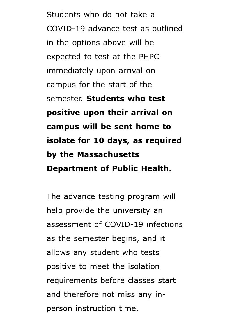 RebecaPereiraa's tweet photo. Admin @UMassAmherst announces ALL students will be required to receive a COVID-19 booster shot &amp; undergo an advance COVID-19 test 10-14 days before the start of Spring 2022 semester. https://t.co/n76WxQfxHK