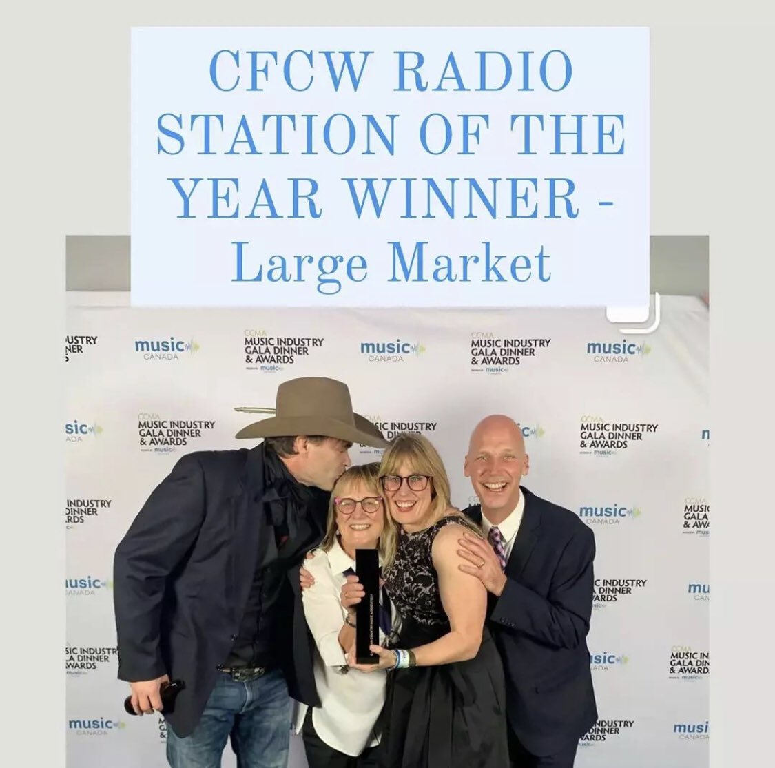 A giant congratulations to our home station <a href="/840CFCW/">840 CFCW</a> for taking home large market station of the year at the <a href="/CCMAofficial/">CCMA</a> awards this year!