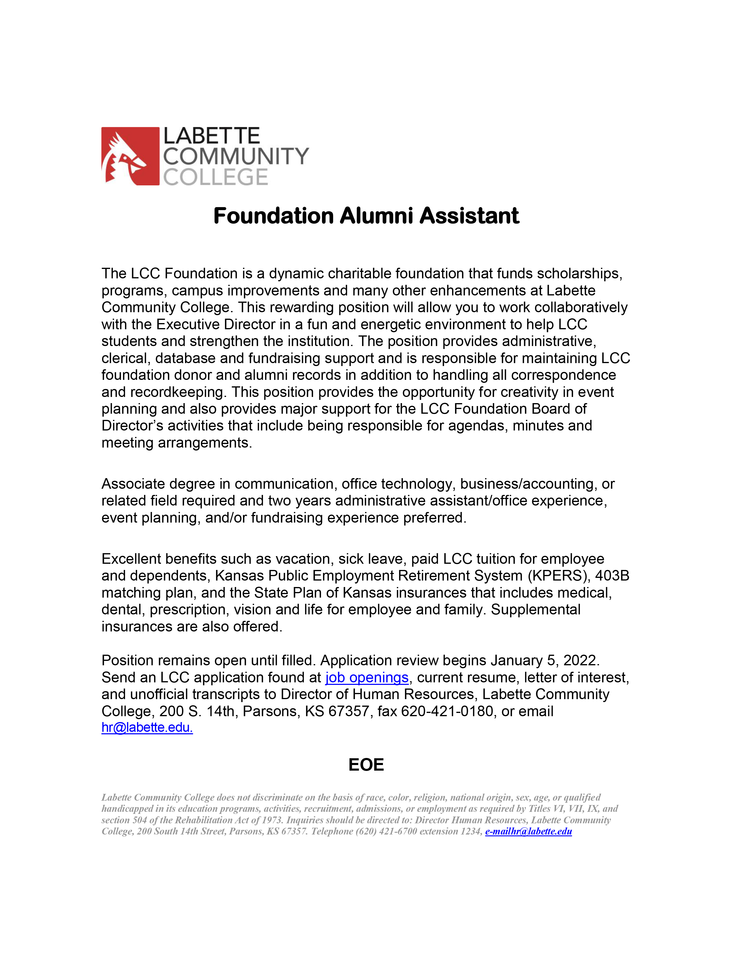 Labette Community College Foundation & Alumni