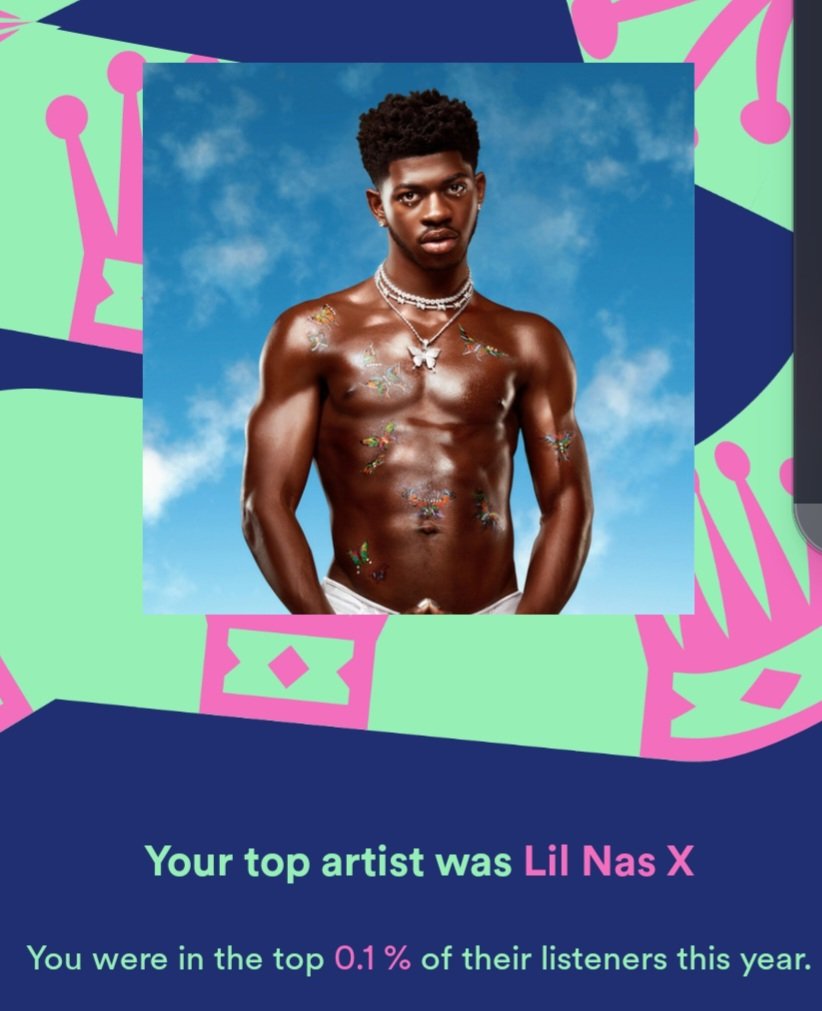 HolmanCara's tweet photo. @hannmzi @LilNasX I couldn't believe I got .1! https://t.co/rPeFpW1Zfa
