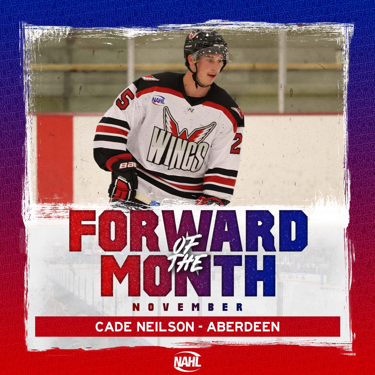 #NAHL <a href="/BauerHockey/">BAUER Hockey</a> Forward of the Month for November 2021: Cade Neilson, <a href="/AberdeenWings/">Aberdeen Wings</a> nahl.com/news/story.cfm…