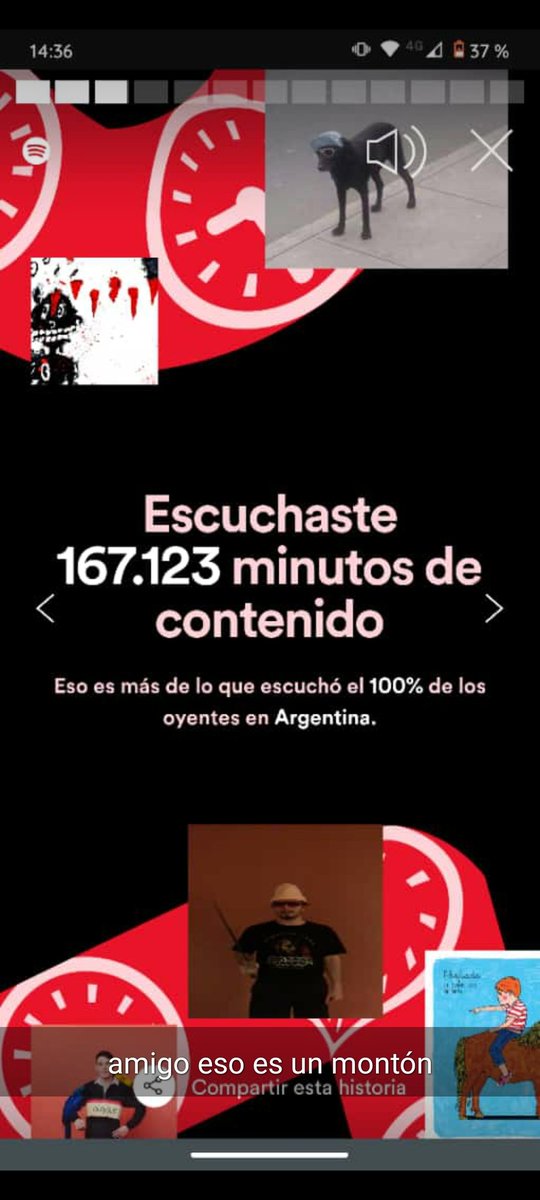 NeckitoL's tweet photo. @SpotifyARG @Spotify_LATAM 
Dale, quiero ver a alguien que haya escuchado mas de 118 dias de musica https://t.co/WpLMtamDll