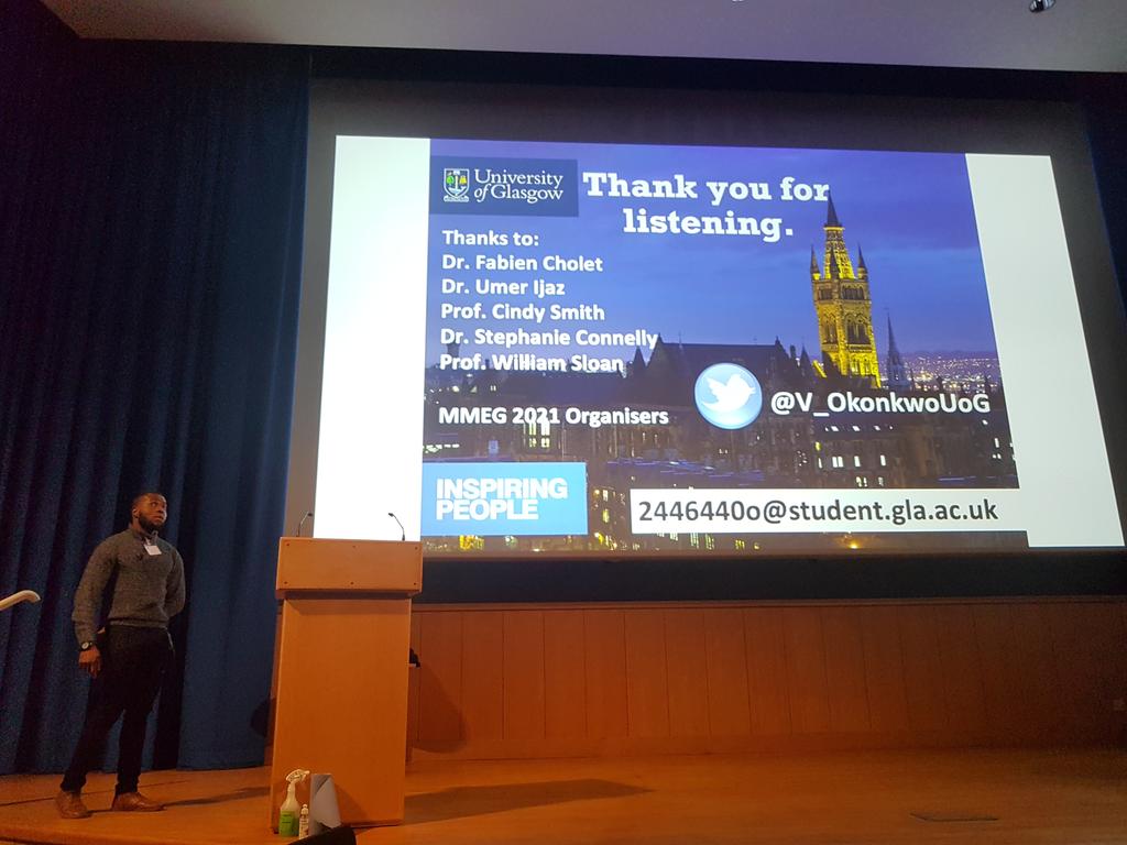 Excellent talk by @V_OkonkwoUoG  on antimicrobial resistance genes in waste water at the #MMEG2021. Well done mate!
