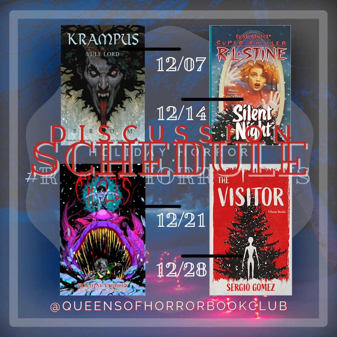 LitintheDarkBC's tweet photo. December's Theme is Holiday Horror

Our IG members voted these four and here is the Discussion Schedule: https://t.co/7msxWaFYIT