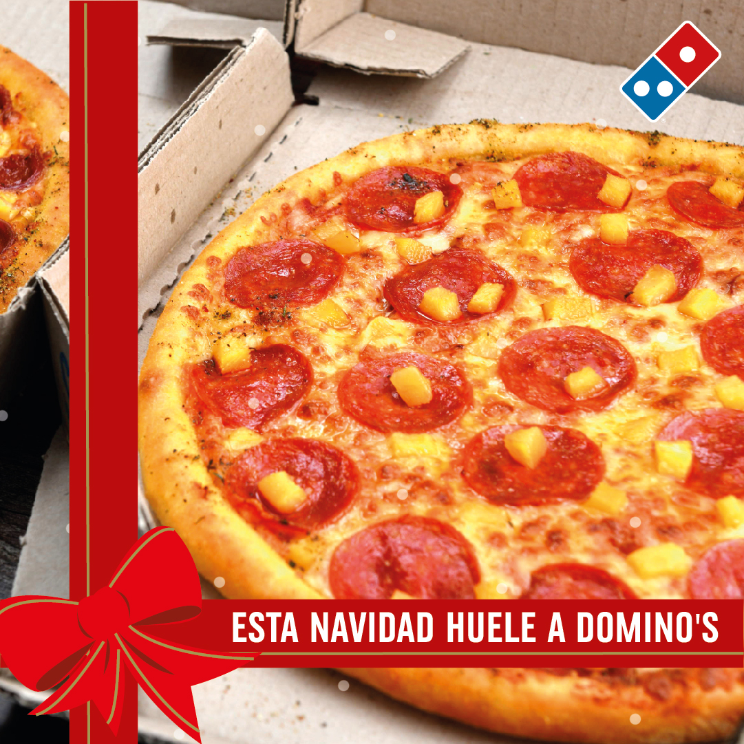 dominospizzacol's tweet photo. Llegó ese mes en el que se siente que todos los días es viernes, así es, cómo un viernes de pizza 🎄🍕 esta navidad huele a Domino's, pide a través de nuestras líneas telefónicas📞, página web o App📱
#SabeADominos #DominosPizza #MiFavorita #ExtraQueso #PizzaTime https://t.co/XvtqVVBmUh