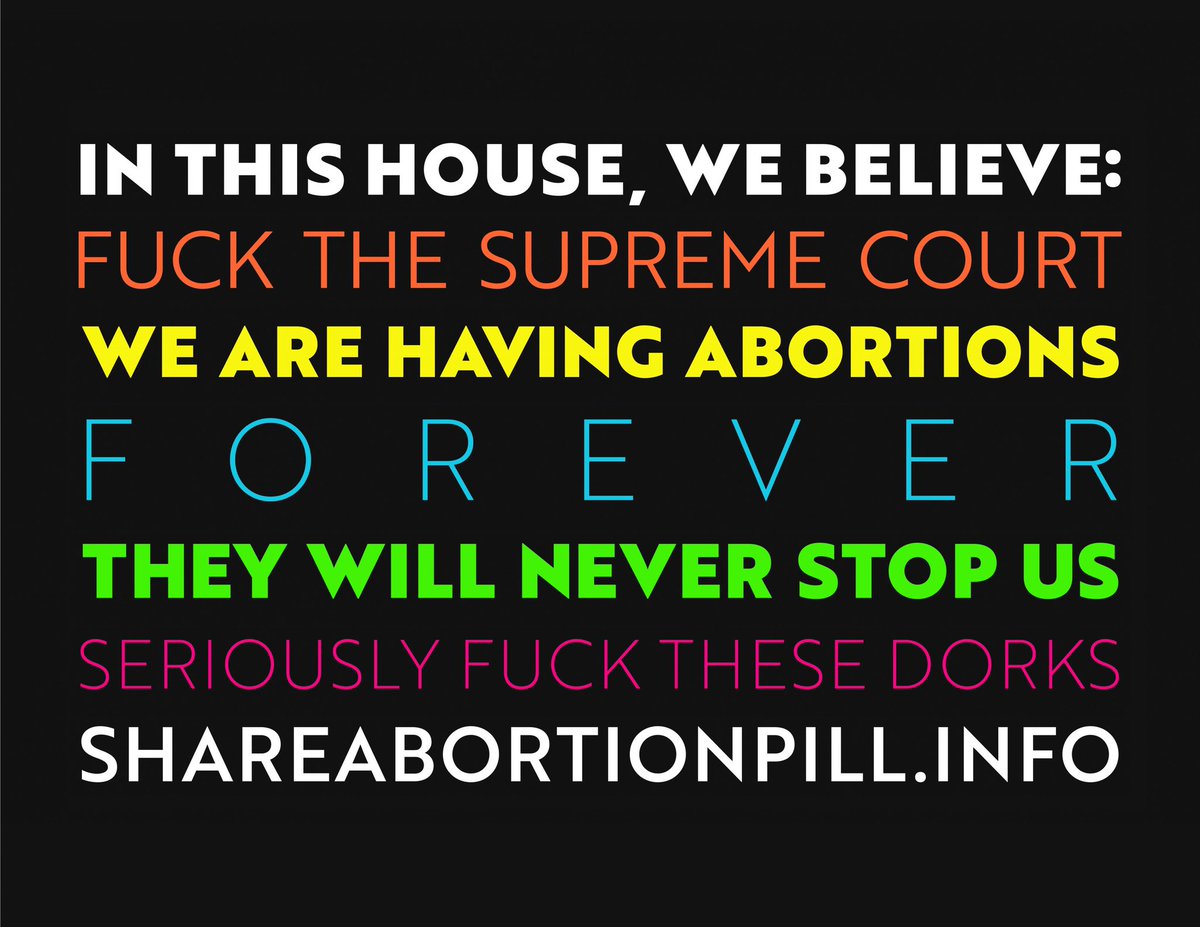 #abortionpillsforever H/T: @ShoutYrAbortion