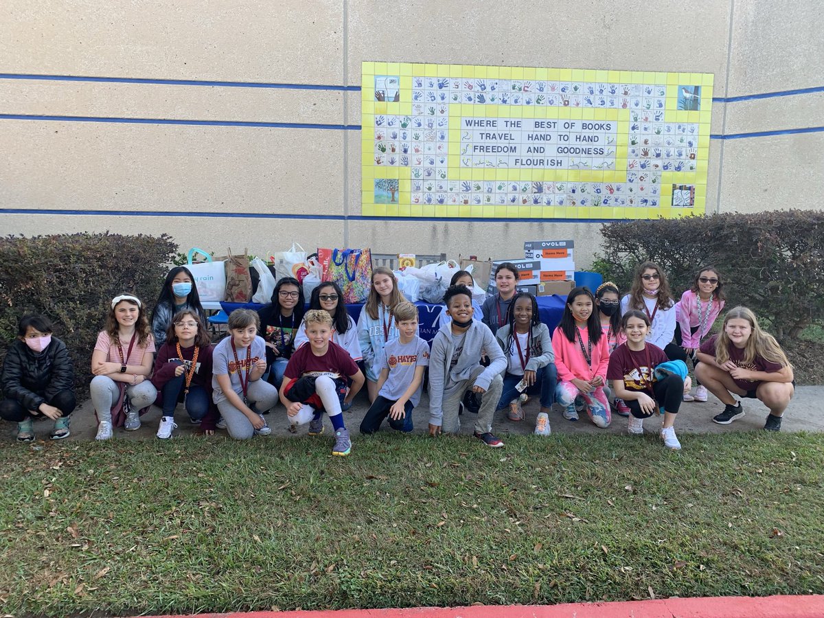 JHE Student council sponsored our annual food drive benefiting <a href="/HoustonFoodBank/">Houston Food Bank</a>, and this morning we dropped off our donations… 19 bags and 19 boxes of food!! Great job Hayes hawks!  
📦🥫👍🏼
<a href="/HayesHawks/">Jeanette Hayes Elem</a> 
<a href="/abc13houston/">ABC13 Houston</a> 

#HayesHawks 
#JHEStuCo