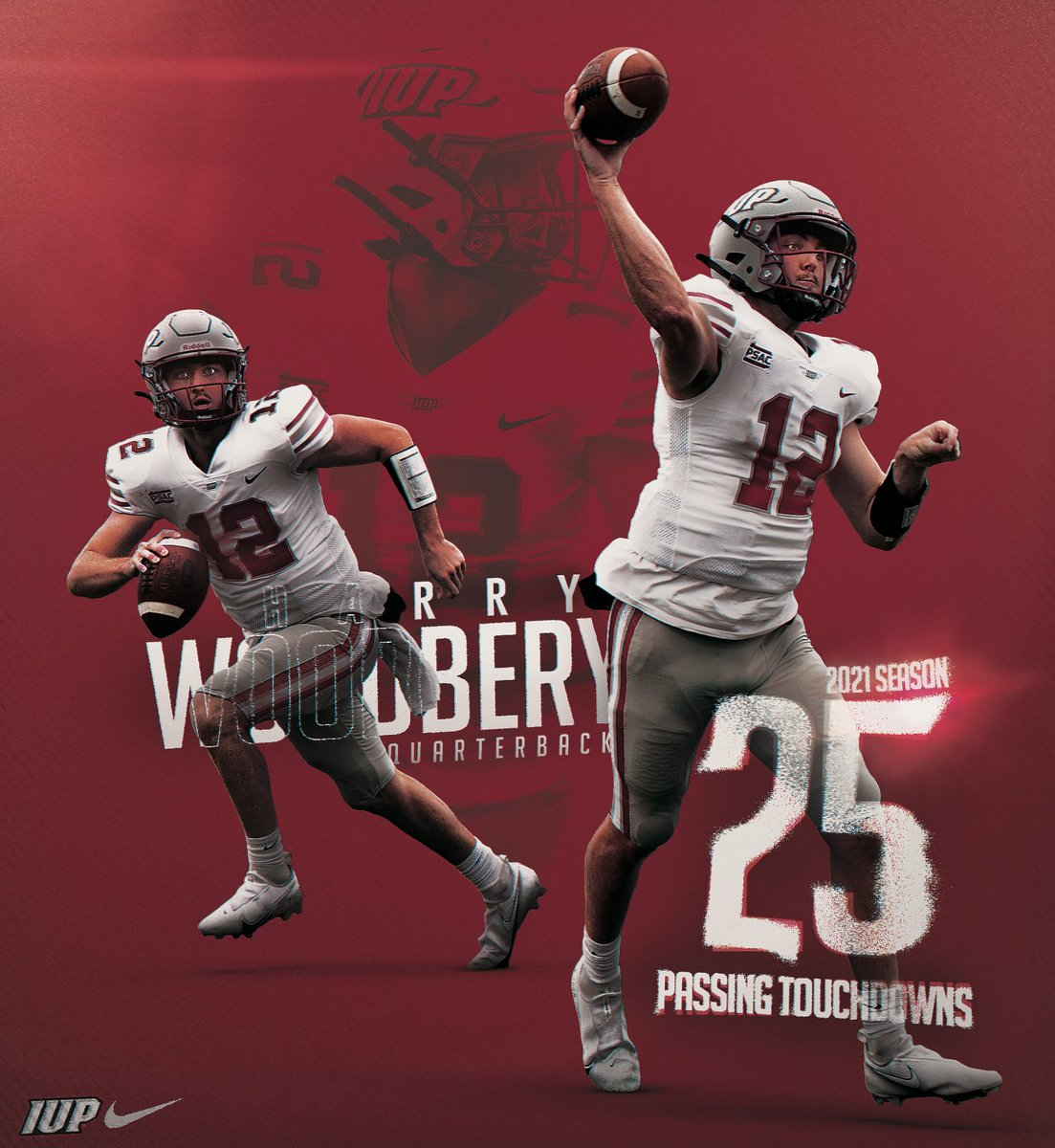 🎯🎯🎯

What a year for Harry Woodbery (<a href="/harry_woodbery/">Harry Woodbery</a>)

IUP single season ranks: 

1st ▶️ 3.13 Pass TDs/game
2nd ▶️ 6.25 TD-INT ratio
6th ▶️ 25 Pass TDs
6th ▶️ 165.5 Pass efficiency 
7th ▶️ 27 TDs resp. for

#ALLIN21 | #TalonsUp