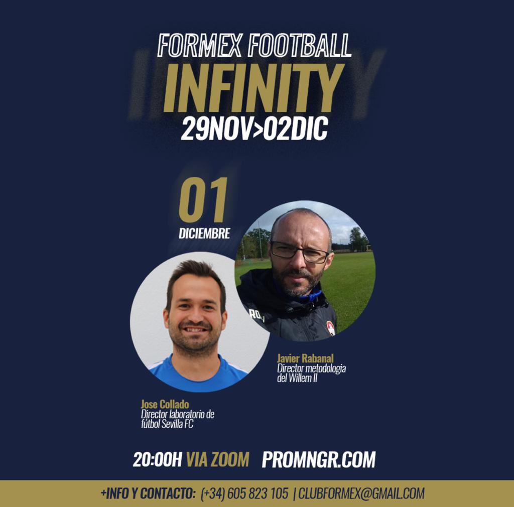 FormexF's tweet photo. 📌 Formex Football INFINITY 💫 

¡3ª jornada del evento con un cartel de altura! ⬆️⬆️

🗣 Jose Collado 👉 Director del laboratorio del @SevillaFC 

🗣 @Javier_Rabanal 👉 Director de metodología del @WillemII 

📝Metodología de Alto Impacto

✍️ ¿Preparad@s? ¡VAMOS!

#FFI2021 https://t.co/VlSXi1bOgc
