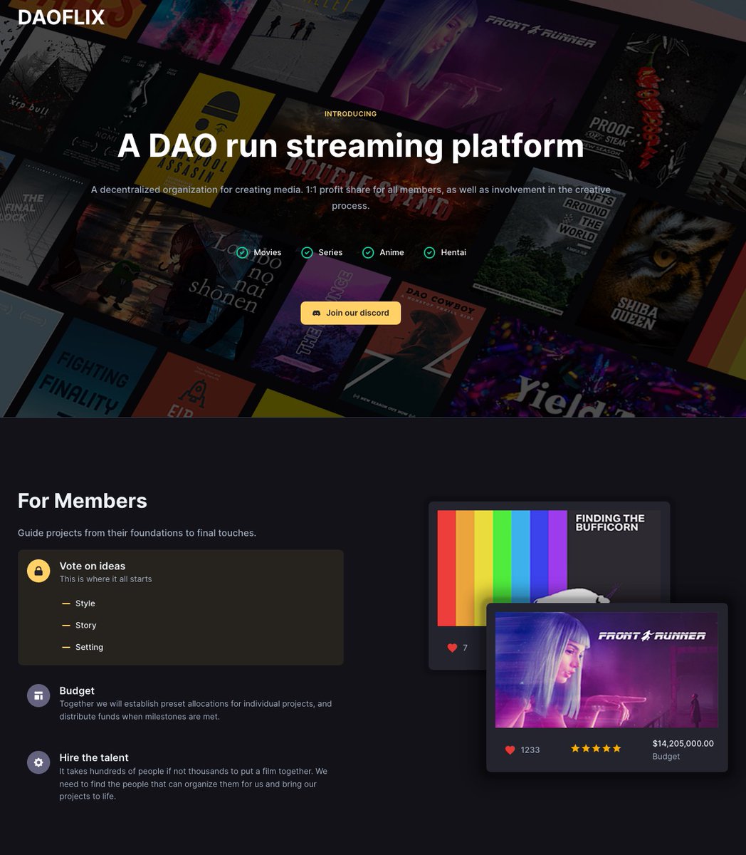 Here's a sneak peek at our website.  #DAO #ETH #NFTs #NFTGiveaway #matic #polygonNFT