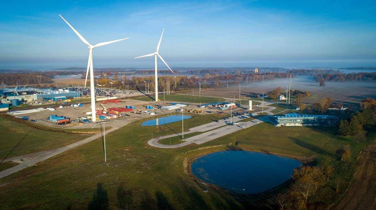 onepowerco's tweet photo. One Energy’s headquarters was designed w/ stakeholders’ curiosities in mind.
Today’s #WindViews shows 2 of the areas used during North Findlay #Wind Campus tours: OE’s office & laydown yard. Learn about our educational & memorable tours on the OE Feed!
https://t.co/ACYyPTkfsL https://t.co/sw1ilRLNdw